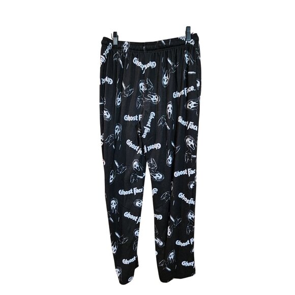 Ghost Face Sleep Pants Black & White Ghost Print Mens S - Picture 2 of 4